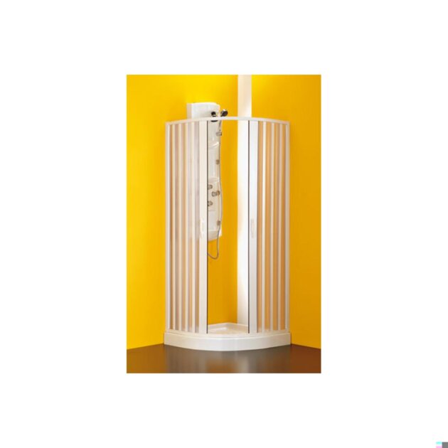 Box doccia semicircolare in pvc da 90/70:2 cm tipo pesante