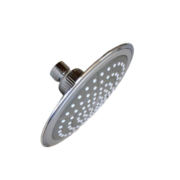 Soffione per doccia tondo in abs cromato da 15 cm