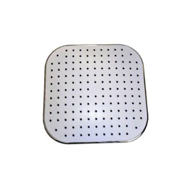 Soffione doccia quadro in abs cromato da 20 x 20 cm