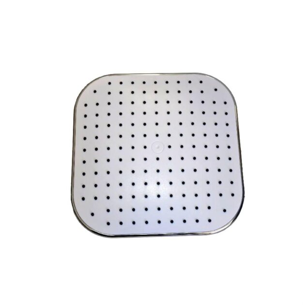 Soffione doccia quadro in abs cromato da 20 x 20 cm