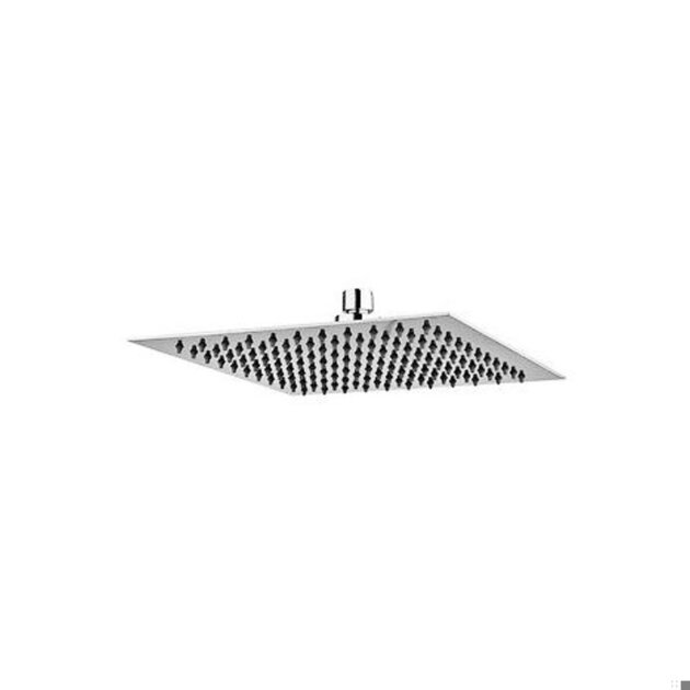 Soffione doccia quadro in acciaio inox da 20 x 20 cm