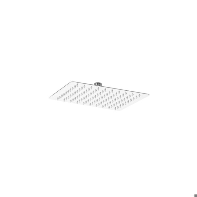 Soffione doccia quadro in acciaio inox da 25 x 25 cm