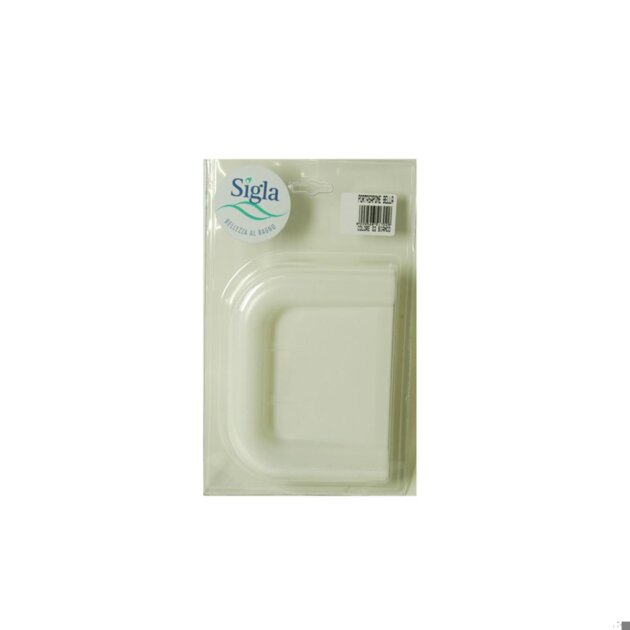 Portasapone bianco in plastica  Bella