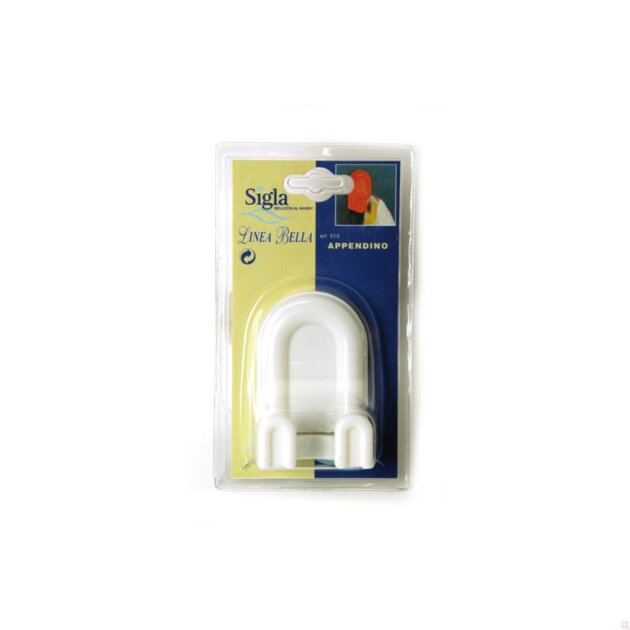Appendiabito bianco in plastica  BELLA