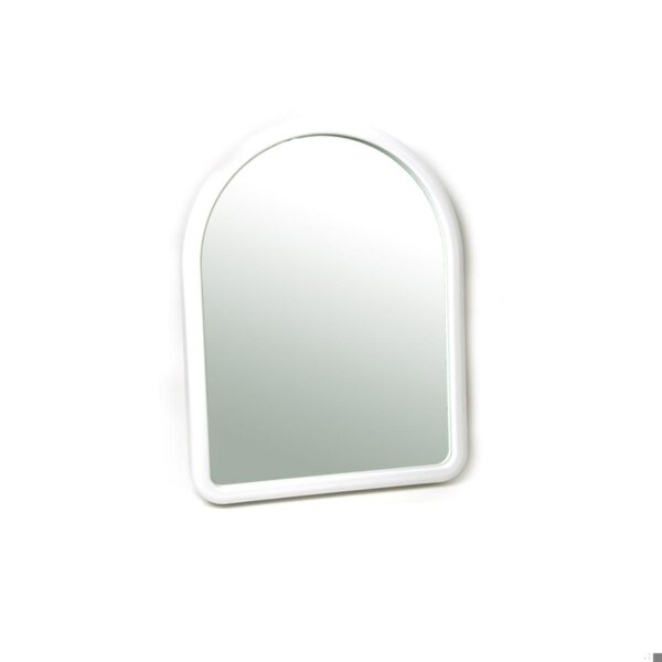 Specchio ad arco bianco in abs da 40 x 52 cm Linea