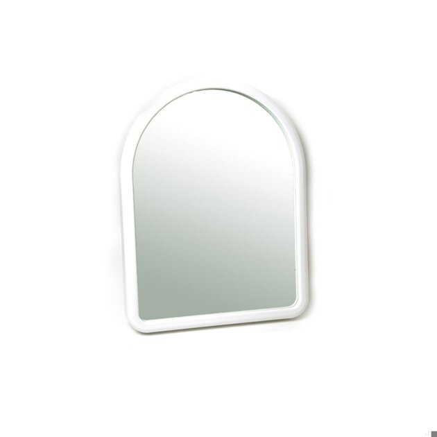 Specchio ad arco bianco in abs da 40 x 52 cm Linea