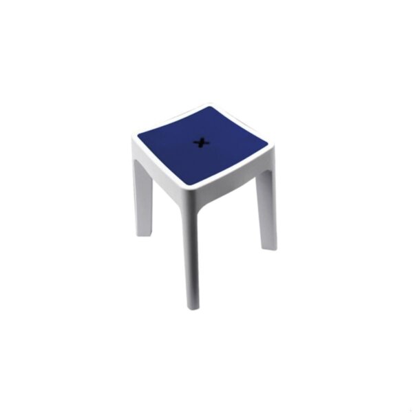 Sgabello in termoplastica bianca Keope