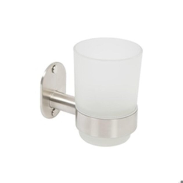 Porta spazzolini in acciaio inox 304/vetro Blizz