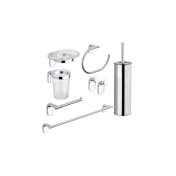 Serie accessori bagno in metallo  (8 pezzi),  Zero
