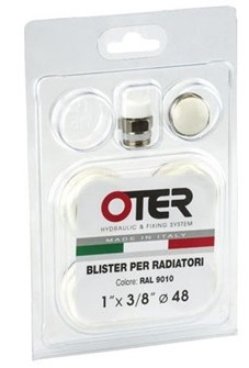Kit radiatore alluminio (sfiato+tappo+4 riduzioni da 1'x3/8)