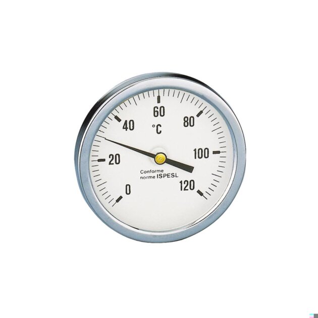 Termometro mm 80, gambo mm 100 attacco posteriore, 120°C