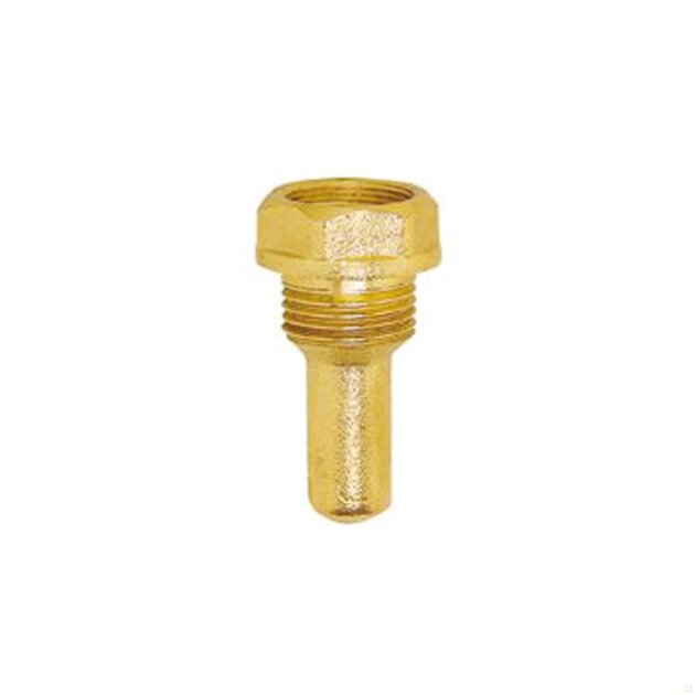 Pozzetto in ottone per termometri da 1/2 x 50 mm