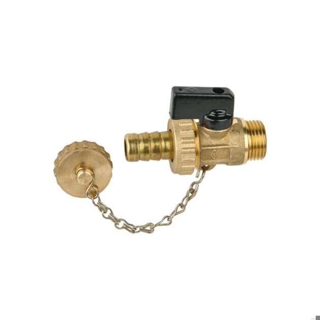 Rubinetto in ottone per scarico caldaia da 1/2