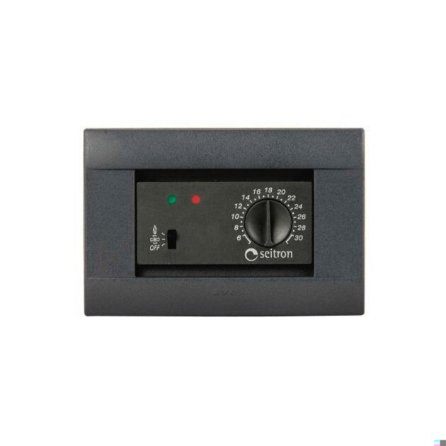 Termostato da incasso (a 3 moduli), selettore inverno/off/estate