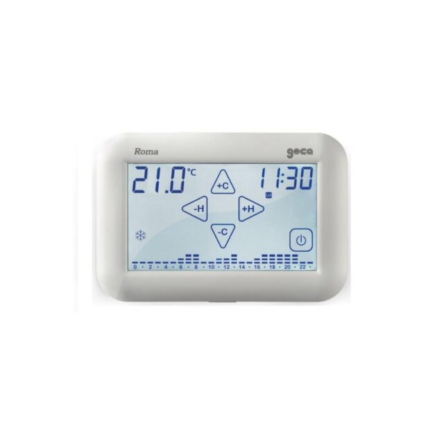 Cronotermostato touch digitale semincasso bianco Roma Wifi