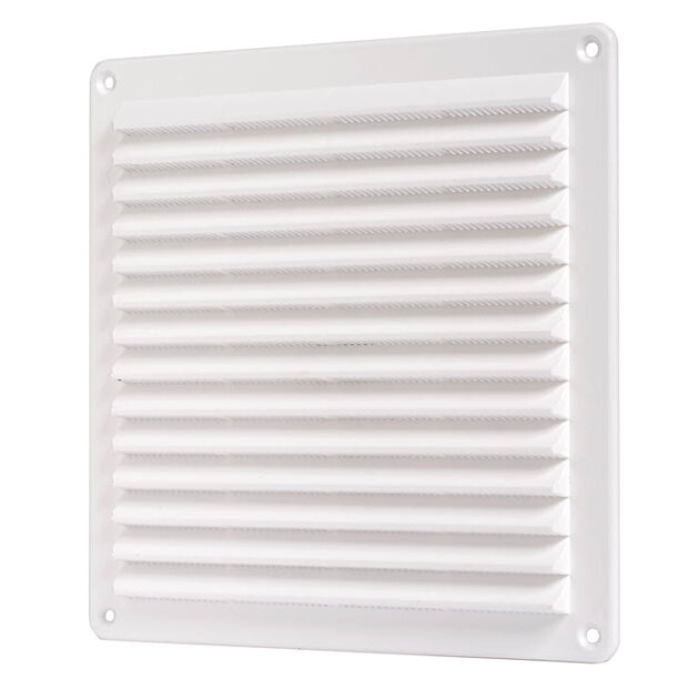 Griglia quadra in plastica con rete per aerazione da 230 x 430 mm