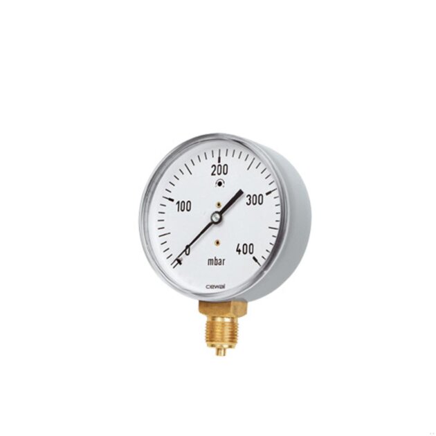 Manometro per gas, bassa pressione, attacco radiale, 1/4” - 60 mbar