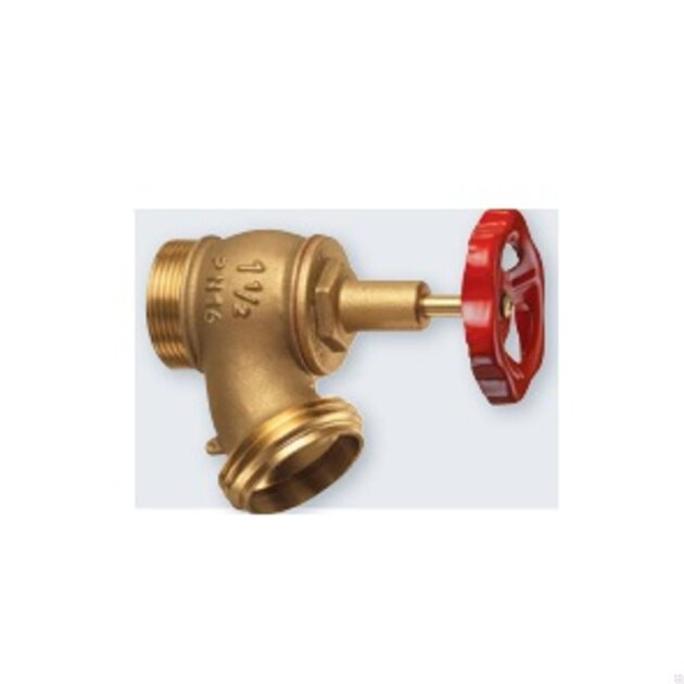 Manfredi - Rubinetto idrante presa a muro in ottone da 1'1/2, DN 45