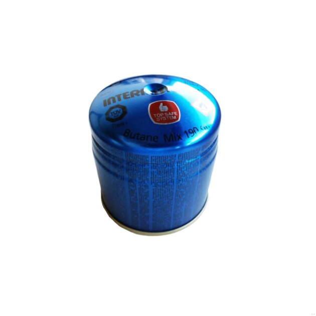 Cartuccia gas butano con valvola, da 190 grammi