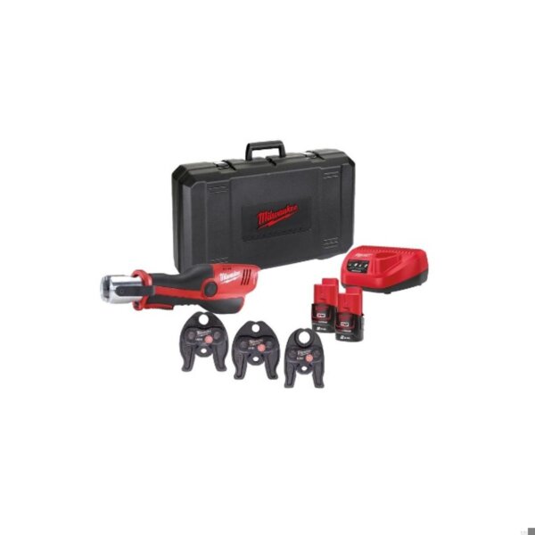 Milwaukee - Pressatrice a batteria M12 HPT-202C + Set Ganasce