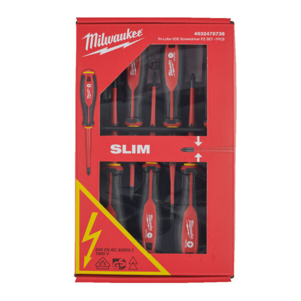 Set giraviti isolati 1000V (confezione da 7 pz.) Milwaukee