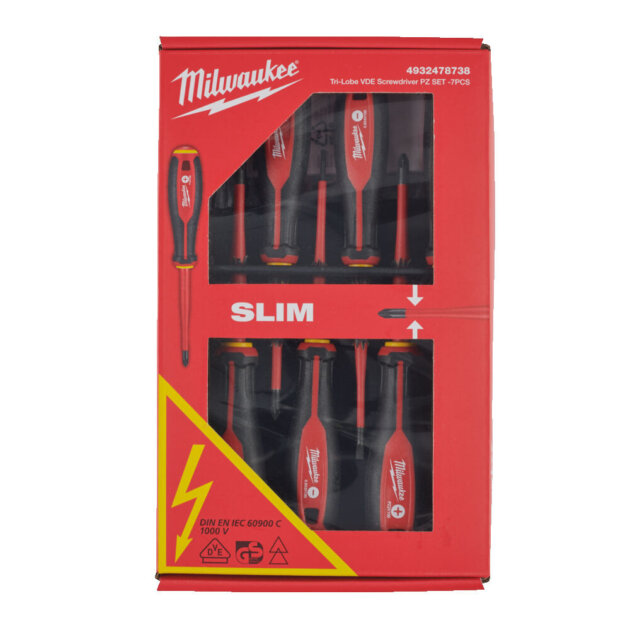 Set giraviti isolati 1000V (confezione da 7 pz.) Milwaukee