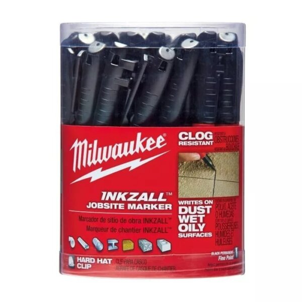 Pennarello indelebile punta sottile nero Milwaukee