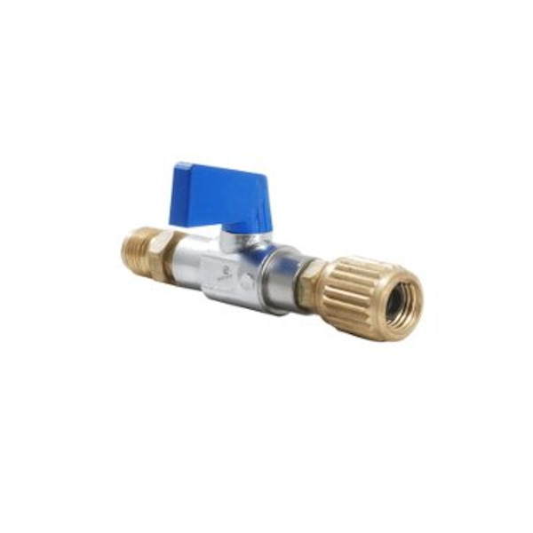 Rubinetto x climatizzazione con valvola e premispillo 1/4'M-5/16'F, MGF