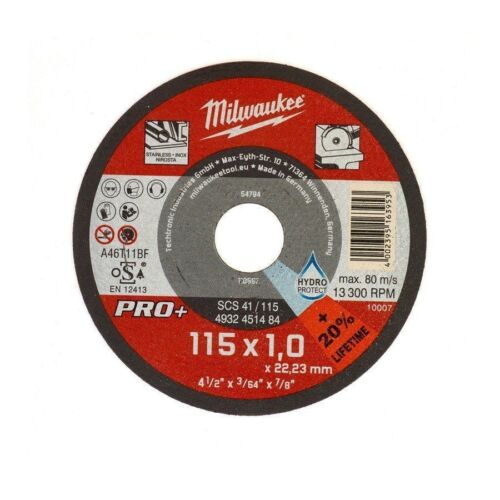 Disco taglio PRO 115x1 mm. (T.E.) Milwaukee
