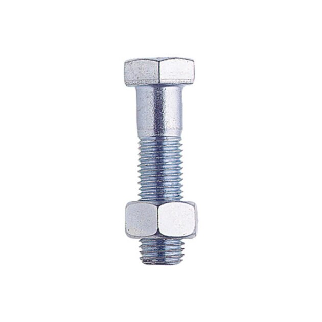 Bullone con dado in acciaio zincato  M12 x 55