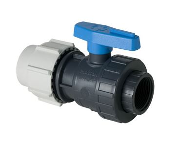 Plasson - Valvola sfera in PVC per PE (1379) F 3/4