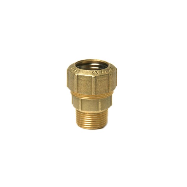 Manicotto in ottone  M  per  PE  (015)  da Ø 20  x  1/2