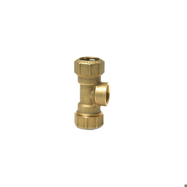 Ti in ottone  F  per  PE  (035)  da  40  x  1'1/4  x  40