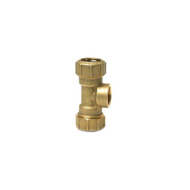 Ti in ottone  F  per  PE  (035)  da  50  x  1'1/2  x  50