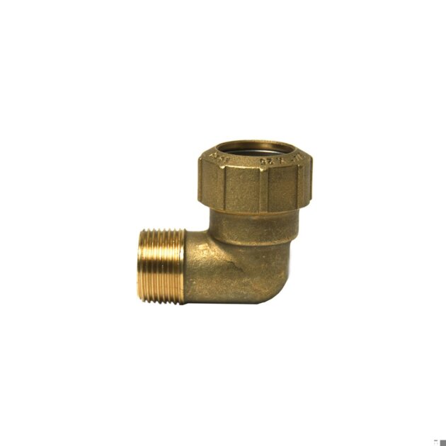 Gomito in ottone  M  per  PE  (040)  da Ø 20  x  1/2