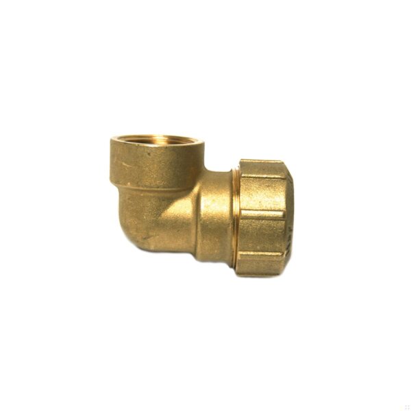 Gomito in ottone  F  per  PE  (045)  da Ø 25  x  3/4