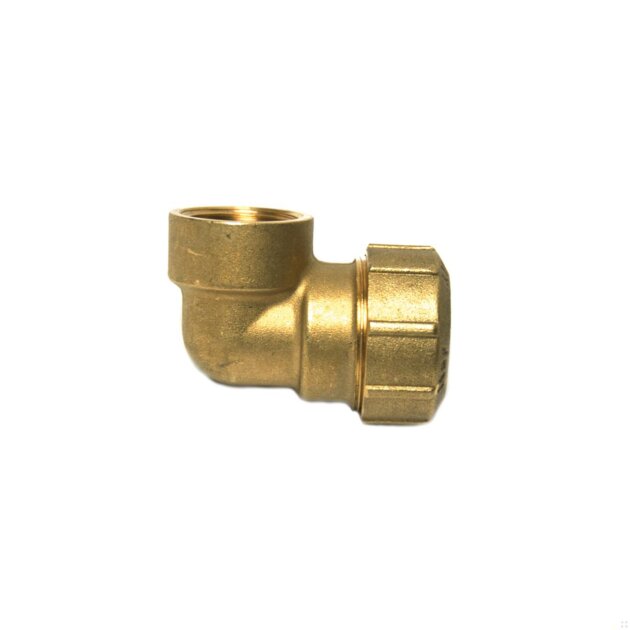 Gomito in ottone  F  per  PE  (045)  da Ø 25  x  3/4