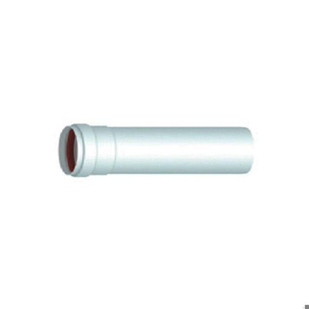 Tubo in alluminio bianco per scarico fumi da 80 x 500  mm