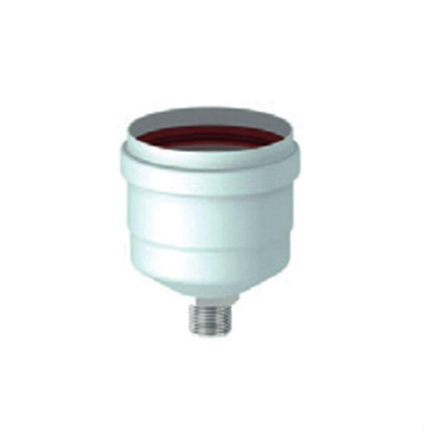 Tappo in alluminio bianco per scarico condensa da  80  mm.