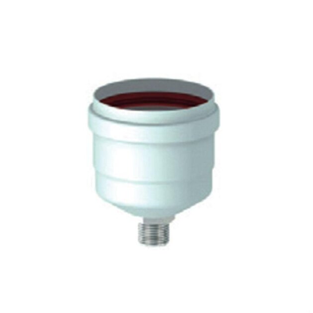 Tappo in alluminio bianco per scarico condensa da  80  mm.