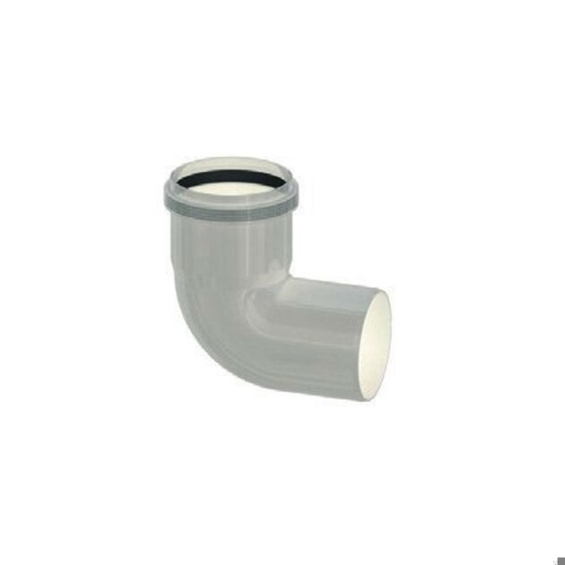 Curva MF a 90° per scarico fumi caldaia a condensazione da Ø 80 mm