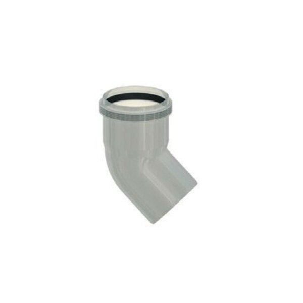 Curva MF a 45° per scarico fumi caldaia a condensazione da Ø 80 mm
