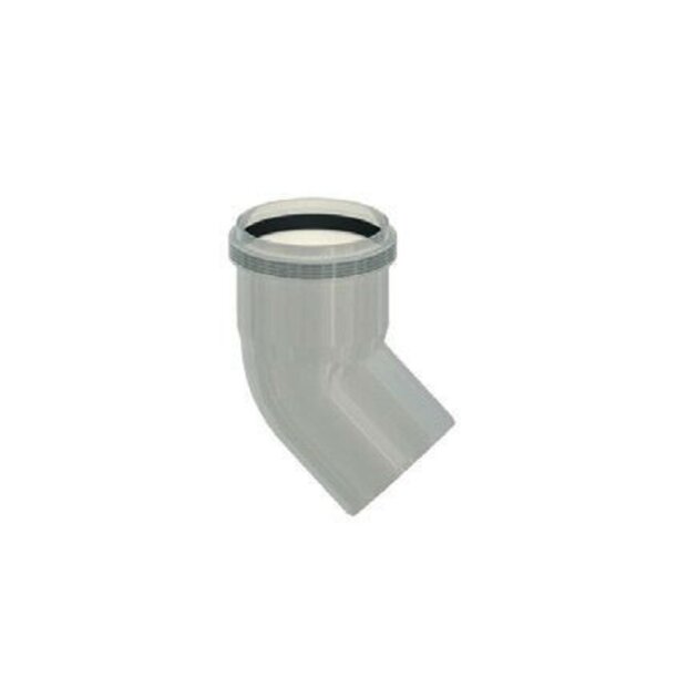 Curva MF a 45° per scarico fumi caldaia a condensazione da Ø 80 mm