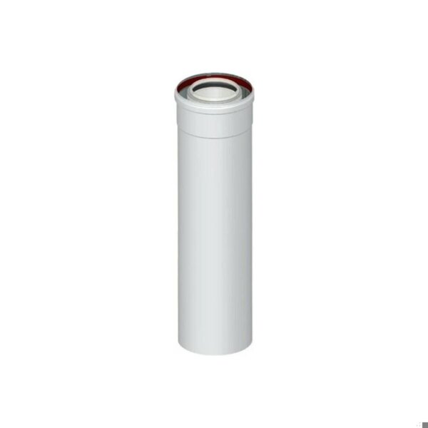 Elemento dritto coassiale L.500 per caldaia a condensazione M/F DN60-100