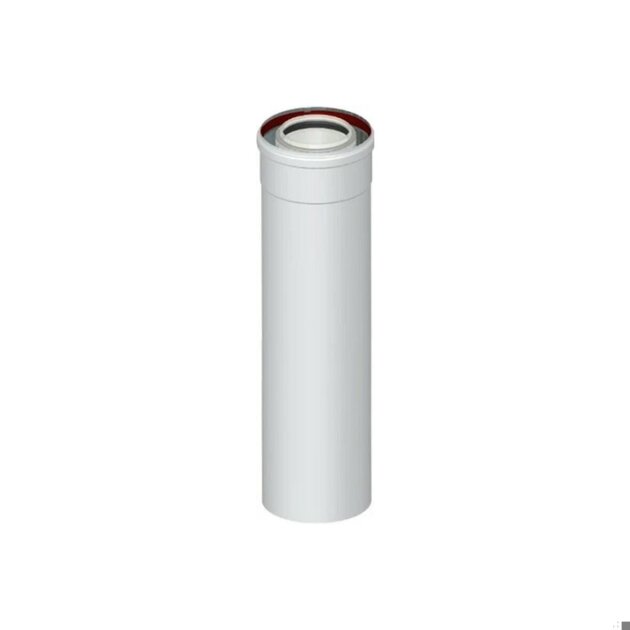Elemento dritto coassiale L.500 per caldaia a condensazione M/F DN60-100
