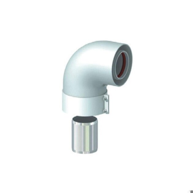 Curva scarico fumi coassiale per scaldacqua gas flussoforzato