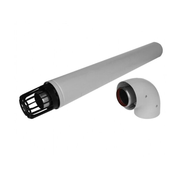 Kit scarico fumi coassiale x scaldacqua a gas flusso forzato RIELLO