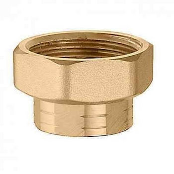 Bocchettone in ottone per circolatore da  1' F x 1/2 F