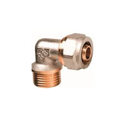 Gomito M a stringere per multistrato da  16 x 1/2 - R.E.