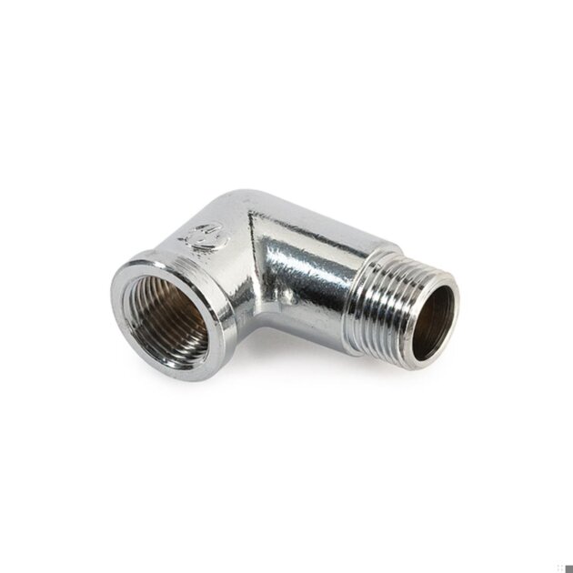 Gomito  MF  in ottone cromato  (92)  da  3/4